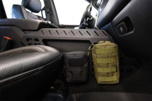 RAM 1500 TRX Center Console Molle Panels & Digital Device Bridge - Addictive Desert Designs - Hammer Black - `21-`27